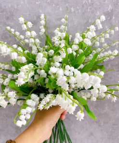 Artificial flowers, artificial lily of the valley for decoration.